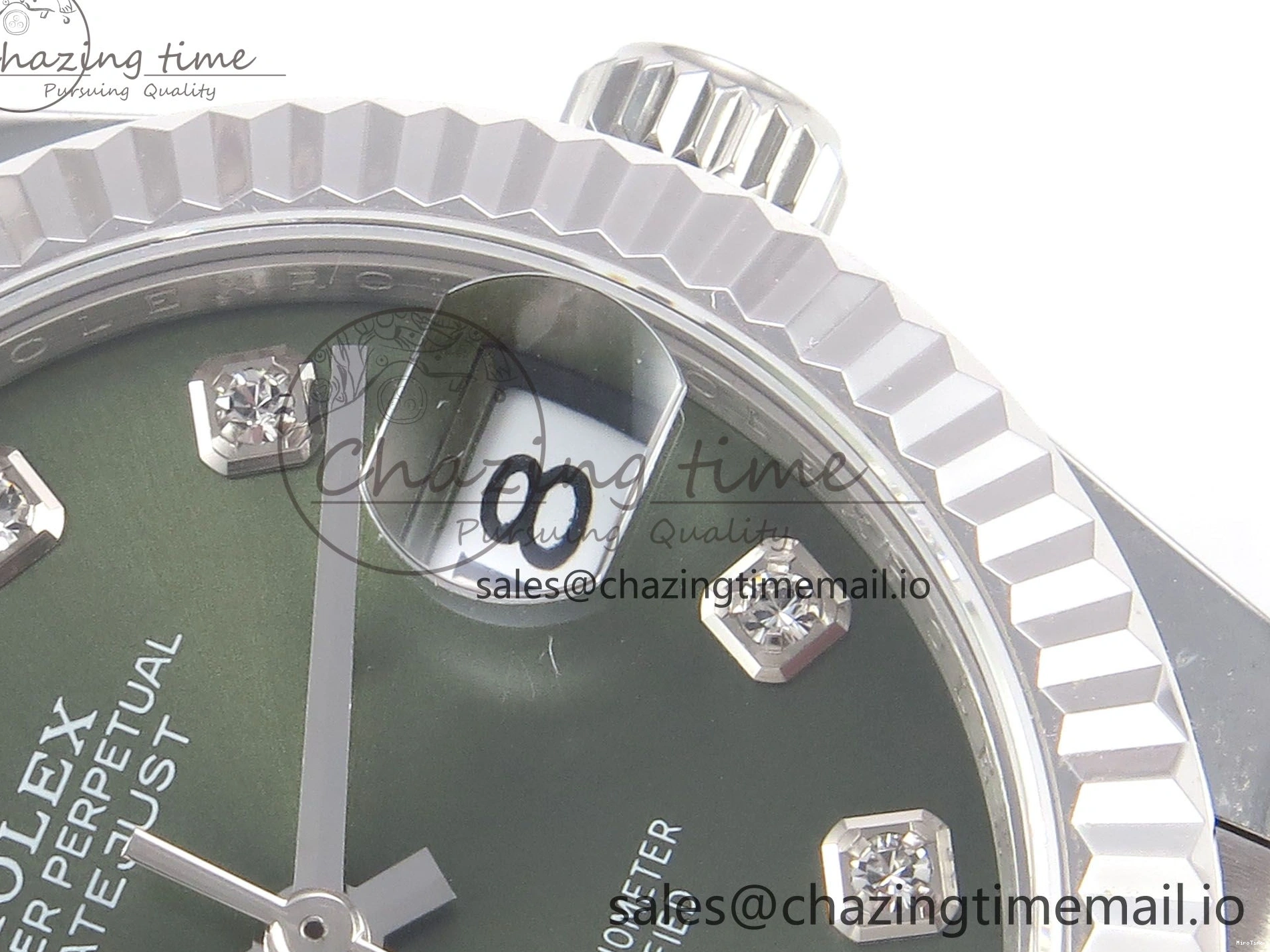 MiroTime 0428 Durable DateJust 31 278274 SS GMF 1:1 Best Edition 904L Steel Green Diamonds Dial on Jubilee Bracelet A 1163